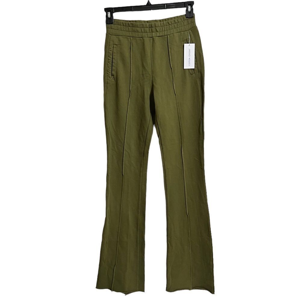 Cotton Citizen Green Sweat Pants Flare Leg Pants New Size Small